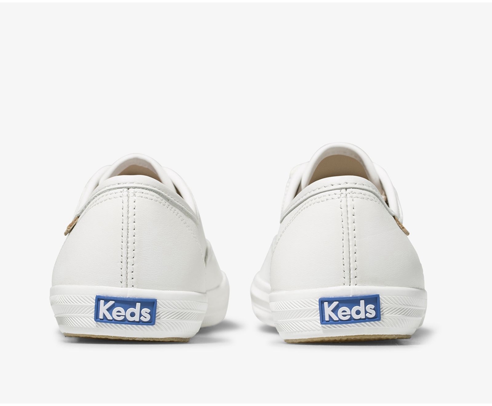 Keds Sneakers White - Champion Luxe Leather - Womens OYNXQW-879